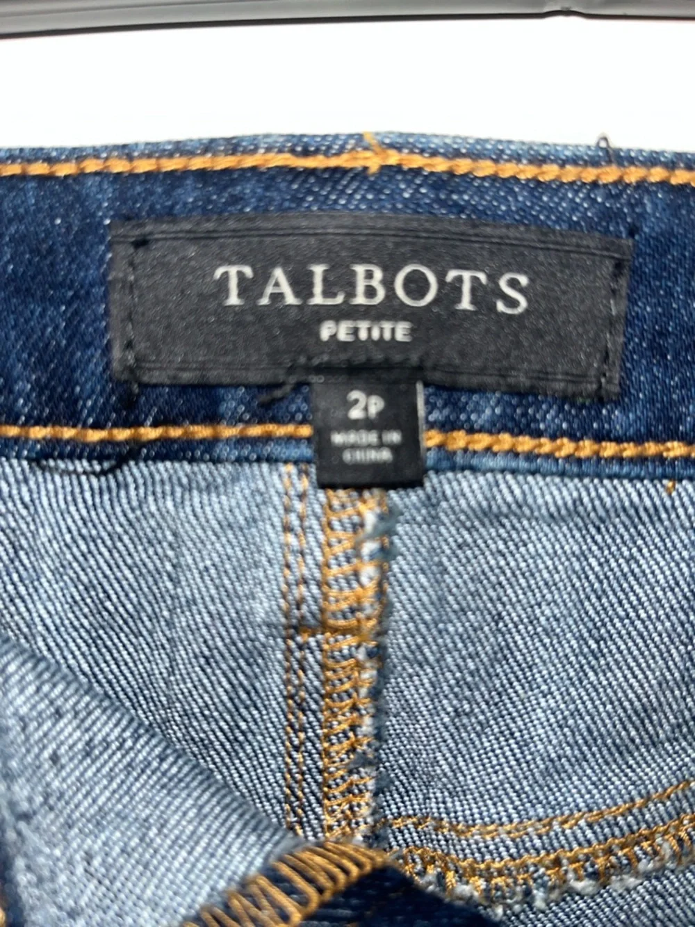 Talbots Petite Sz 2 Dark Blue Denim Midi Skirt, 14.5” Waist, #preppy #petite